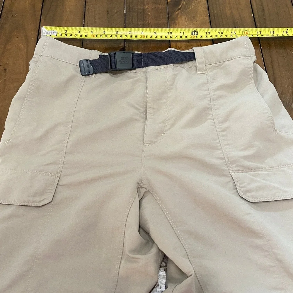 The North Face Mens Paramount Convertible Pants Beige Hiking Cargo Medium